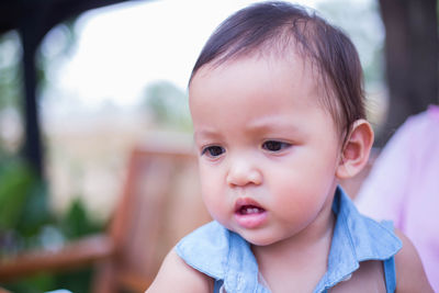 Portrait of cute baby girl