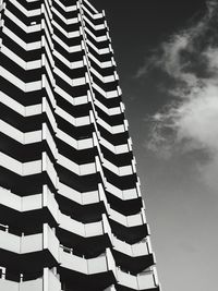 Low angle view of modern building against sky