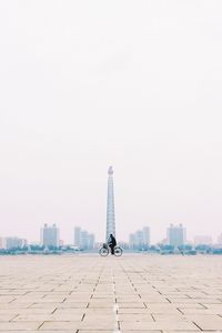 Low angle view of tower against clear sky