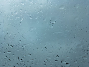 Full frame shot of wet glass window