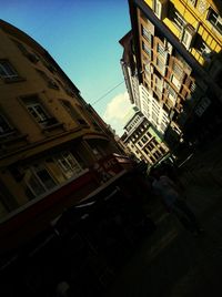 Low angle view of buildings in city