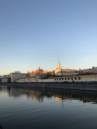 Reflection of buildings in river