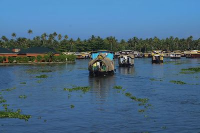 Boats in lake