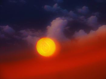 Low angle view of dramatic sky during sunset