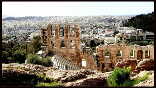 Low angle view of coliseum