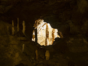 Rock formation in cave