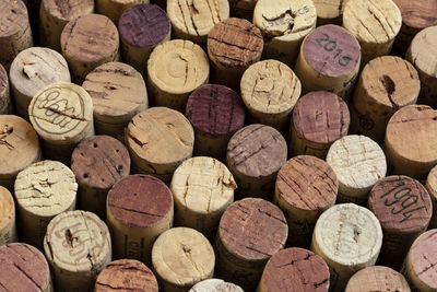 Full frame shot of corks