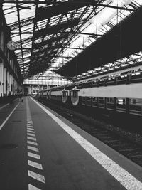 Train on railroad station platform