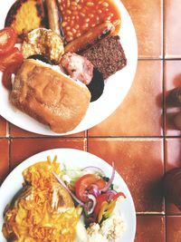 Close-up of served food