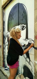 Young woman looking away