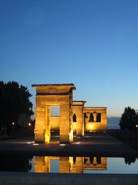 Built structure against clear blue sky