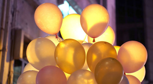 Close-up of balloons