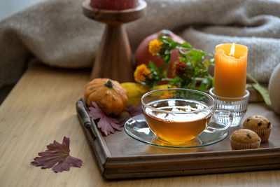 Close-up of food on table