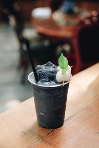 Close-up of drink on table