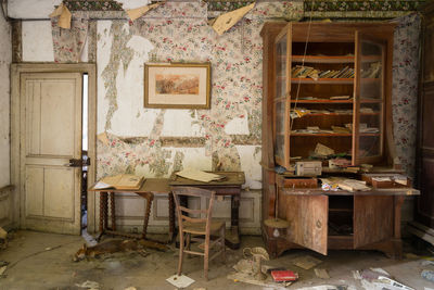 Interior of abandoned house