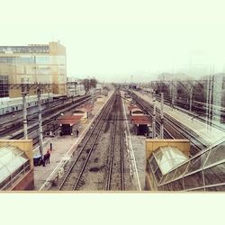 Train on railroad track