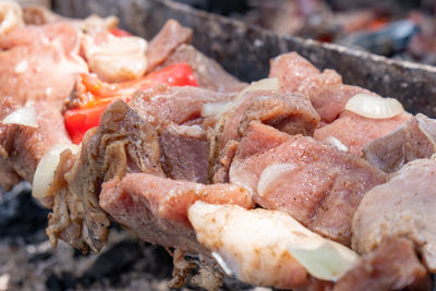 Close-up of meat for sale