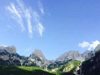 Village surrounded by jagged, imposing peaks near the albania/montenegro border