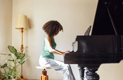 Woman playing piano