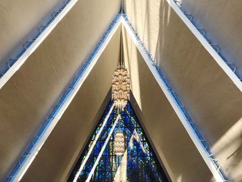 Low angle view of ceiling of building