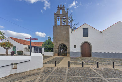 Low angle view of church against sky