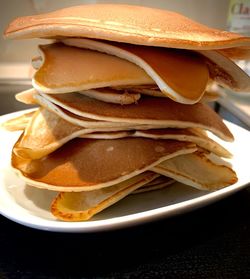 Close-up of bread in plate