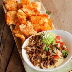 High angle view of food served in plate