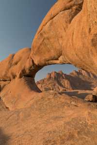 Rock formation against sky
