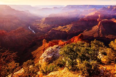 Scenic view of mountain range