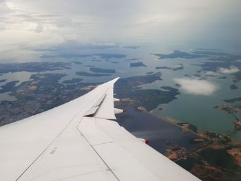 Aerial view of landscape against sky