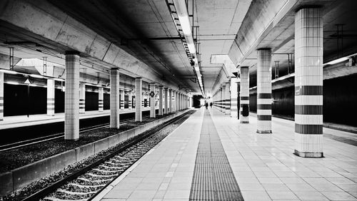 Railroad station platform