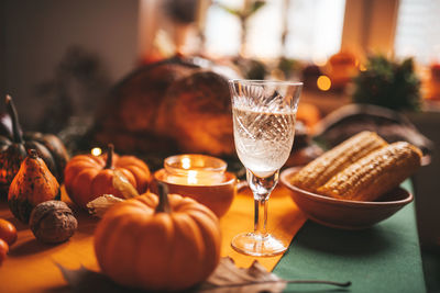 Close-up of food on table
