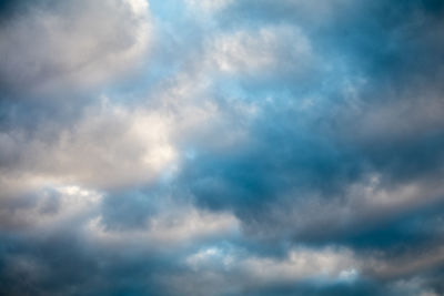 Low angle view of cloudy sky