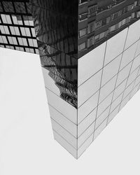 Low angle view of modern building against clear sky