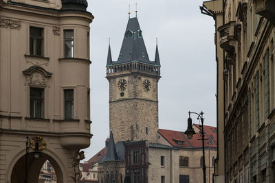 Low angle view of buildings in city