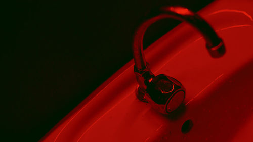 Close up view of red keys