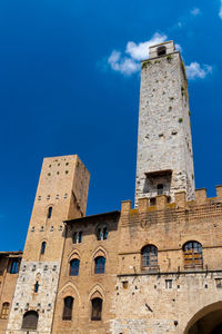 Low angle view of historical building against sky