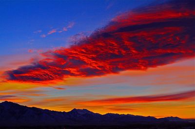 Sunset over mountains