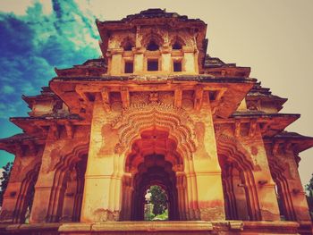 Low angle view of historical building against sky