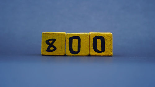 Close-up of toy blocks on table