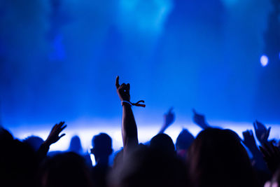 Group of people at music concert