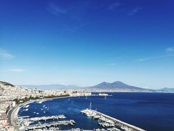 Panoramic view over naples and the vesuvio