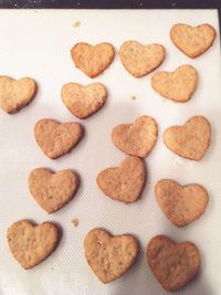 Close-up of heart shape cookies