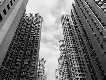 Low angle view of buildings against sky