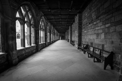 Empty corridor of building