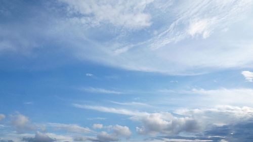 Low angle view of clouds in sky