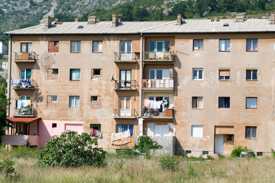 Residential buildings in town