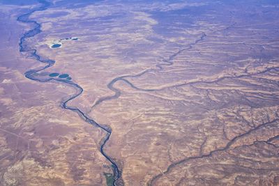 Aerial view rocky mountain landscapes on flight over colorado utah rockies wasatch front, usa.