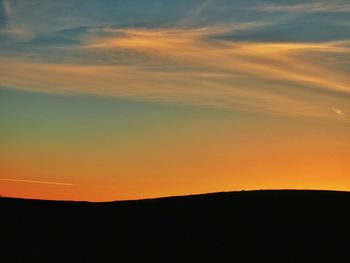 Scenic view of landscape at sunset