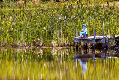 Scenic view of lake